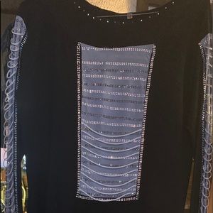 Upper Draped black and gold dress